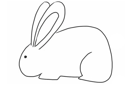 小兔子简笔画步骤图解5