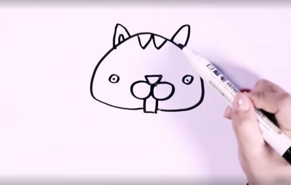 可爱小松鼠简笔画