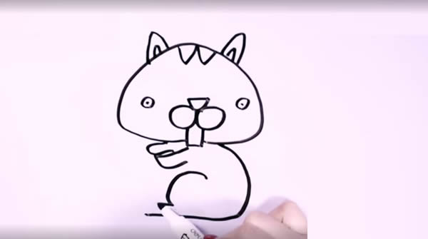 可爱小松鼠简笔画