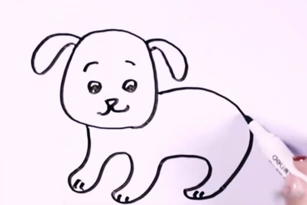斑点狗要怎么画 可爱的斑点狗简笔画教程