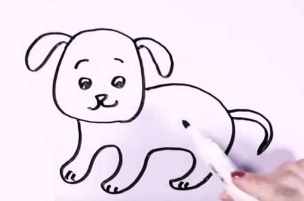斑点狗要怎么画 可爱的斑点狗简笔画教程