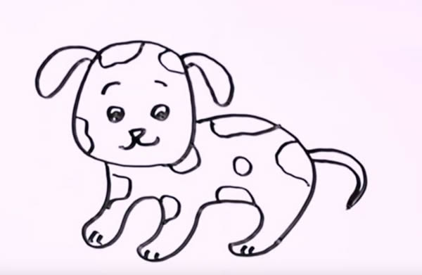 斑点狗要怎么画 可爱的斑点狗简笔画教程
