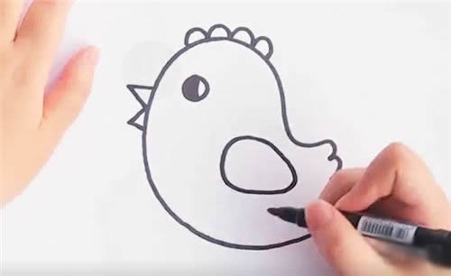 可爱的小黄鸡简笔画