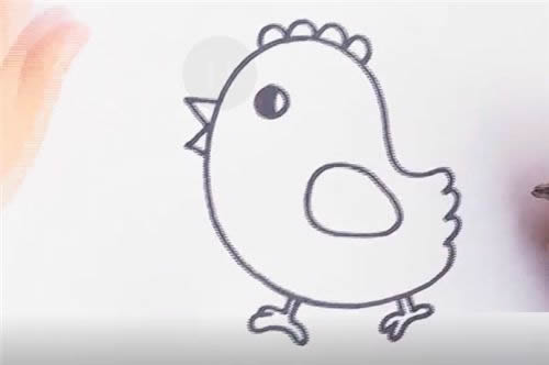 可爱的小黄鸡简笔画