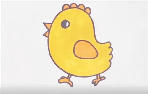 可爱的小黄鸡简笔画