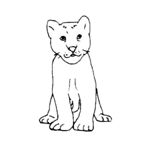 可爱的小狮子简笔画