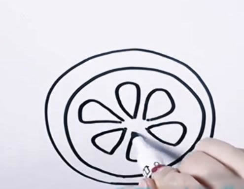柠檬简笔画画法步骤图