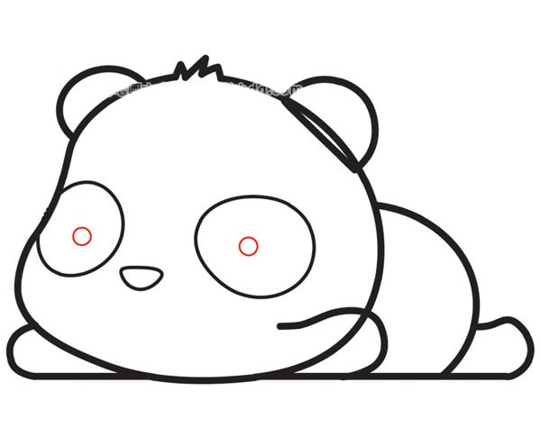 可爱的大熊猫简笔画步骤10