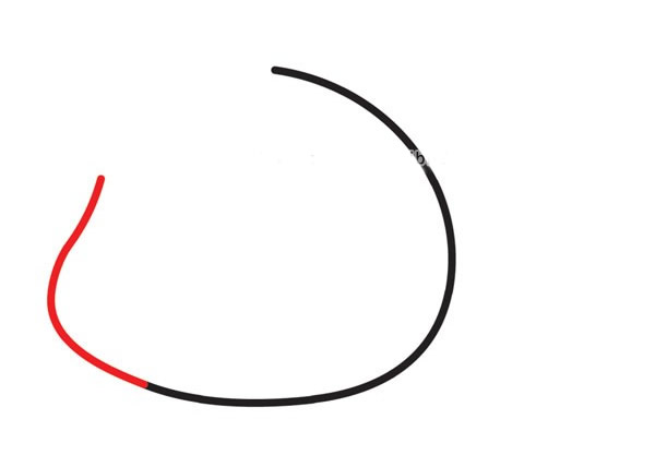 可爱的大熊猫简笔画步骤2