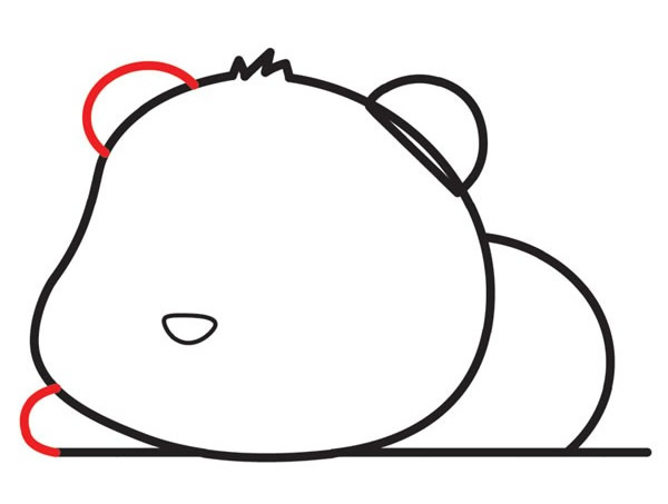 可爱的大熊猫简笔画步骤7