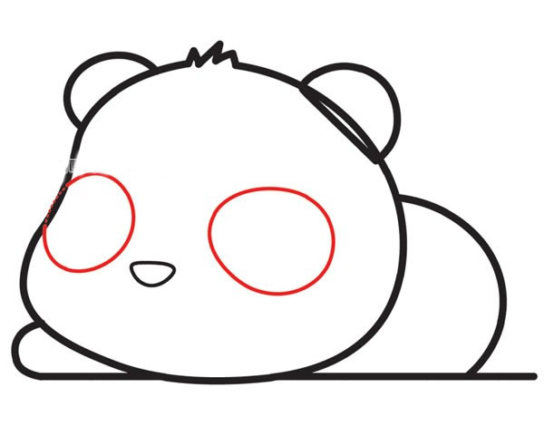 可爱的大熊猫简笔画步骤8