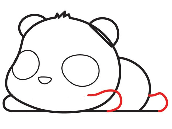 可爱的大熊猫简笔画步骤9