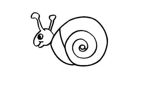 蜗牛简笔画的画法