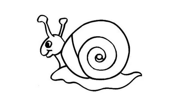 蜗牛简笔画的画法