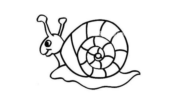 蜗牛简笔画的画法