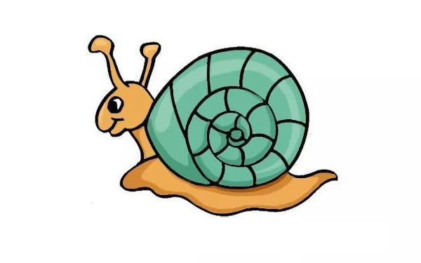 蜗牛简笔画的画法
