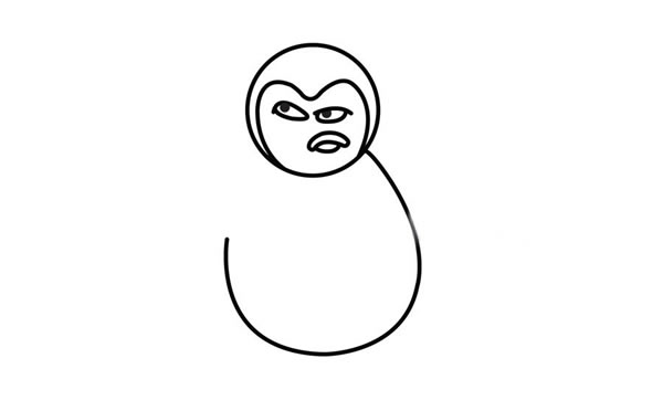 企鹅简笔画步骤图片