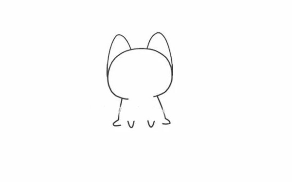 可爱的哈士奇简笔画步骤图