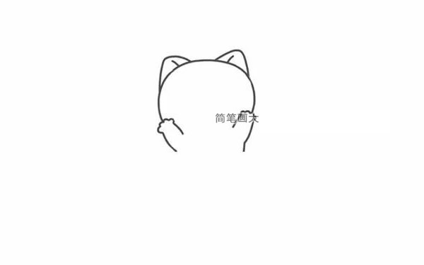 秋田犬简笔画步骤图