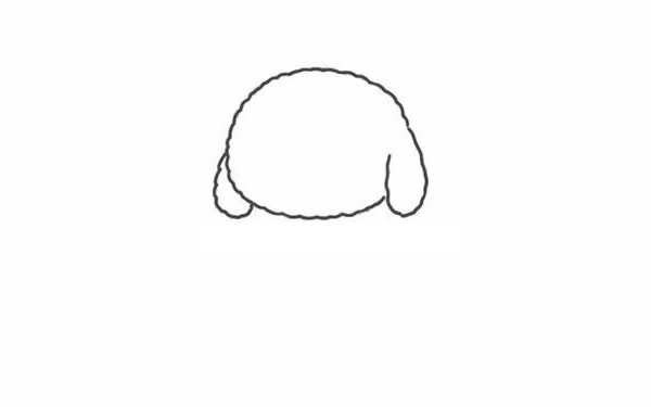 泰迪犬简笔画步骤图