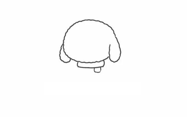 泰迪犬简笔画步骤图