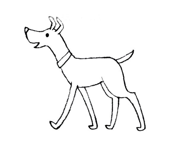 可爱小黄狗简笔画图片