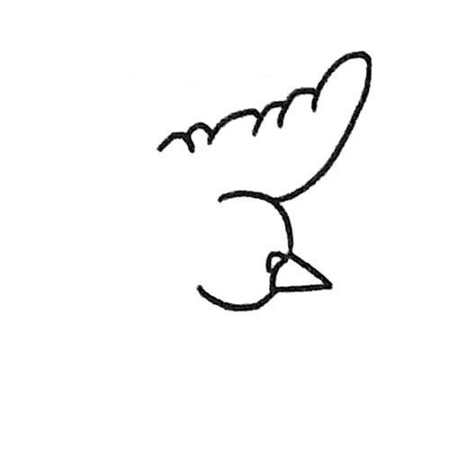 鸽子简笔画步骤1