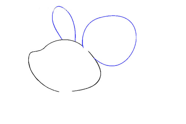 可爱的小老鼠简笔画步骤图片