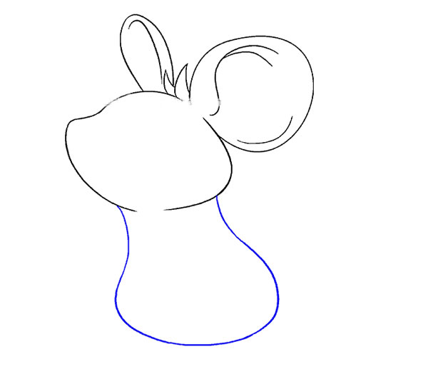 可爱的小老鼠简笔画步骤图片