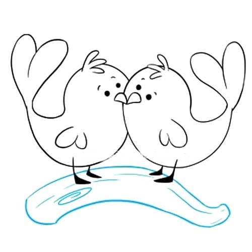 爱情鸟简笔画步骤图片大全