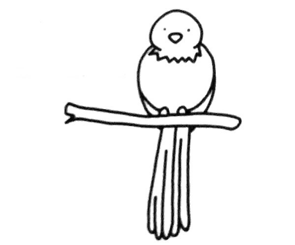 6款简单的喜鹊简笔画图片1