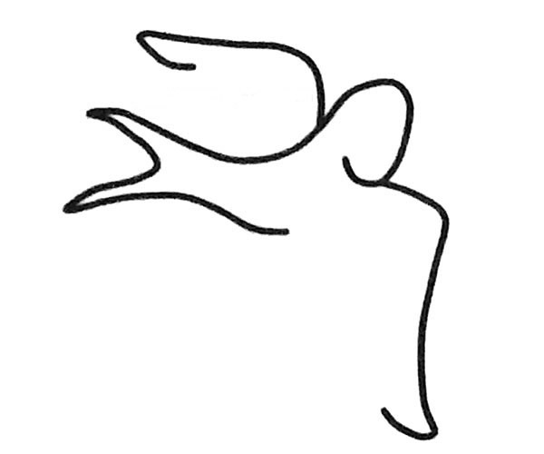 小燕子简笔画步骤图片2