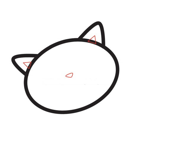 熟睡的小猫咪简笔画步骤图片