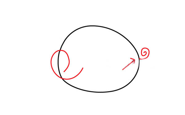 简单小猪简笔画步骤图片2