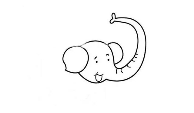 大象简笔画步骤图片