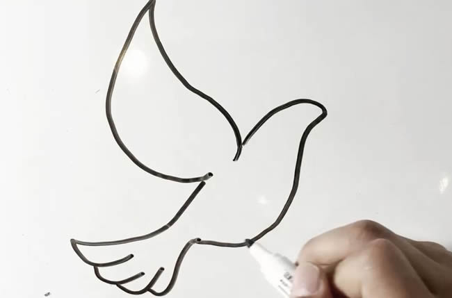 鸽子简笔画 鸽子简笔画图解教程