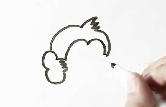 猴子简笔画步骤图