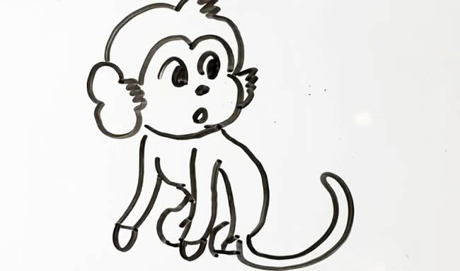 猴子简笔画步骤图