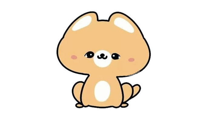 可爱的小狗简笔画图片1