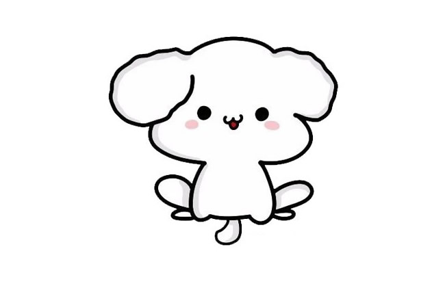 可爱的小狗简笔画图片6