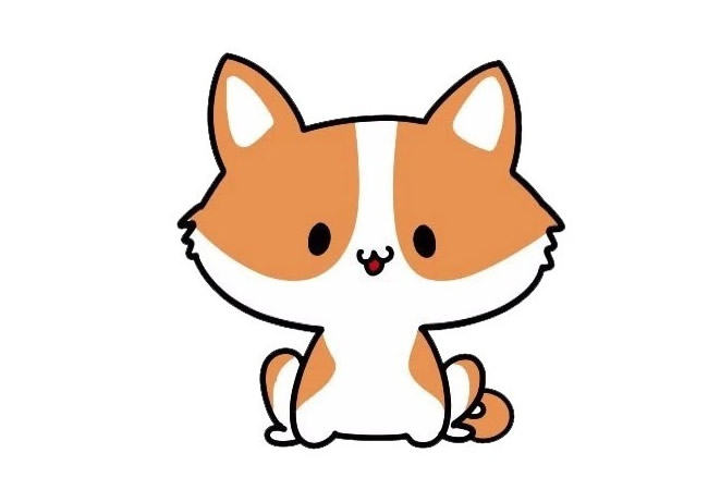 可爱的小狗简笔画图片8