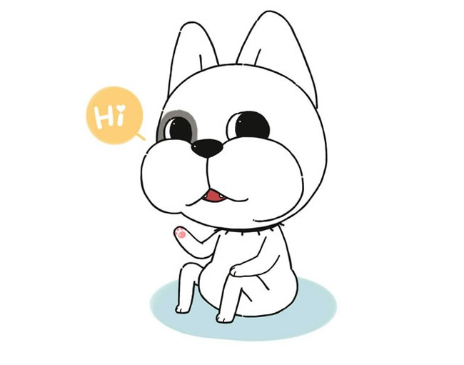 可爱的小狗简笔画图片9