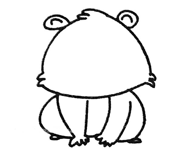 浣熊简笔画步骤2