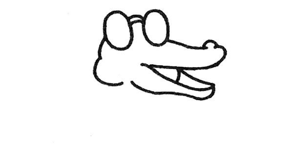 卡通鳄鱼简笔画步骤图解