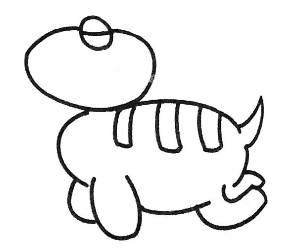 恐龙简笔画图片