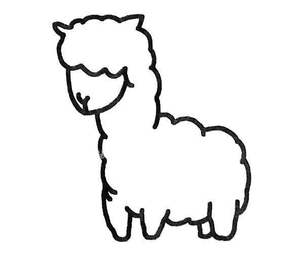 羊驼简笔画图片