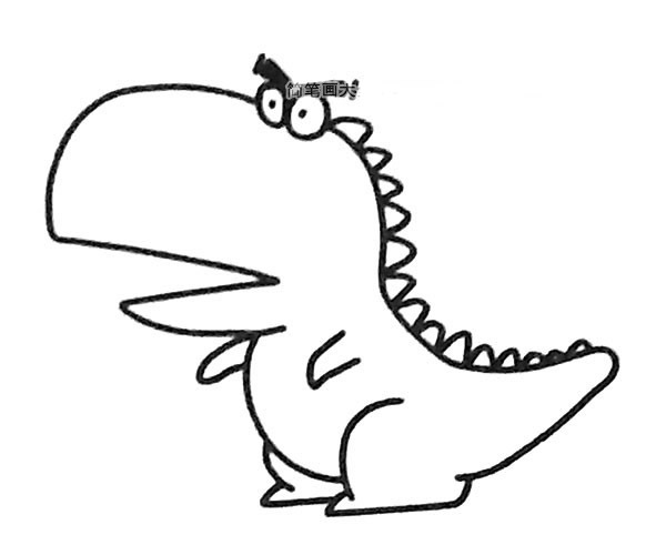 一组卡通恐龙简笔画图片