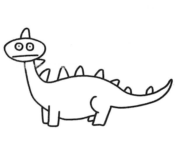 一组卡通恐龙简笔画图片