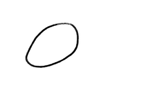 三角龙简笔画步骤1