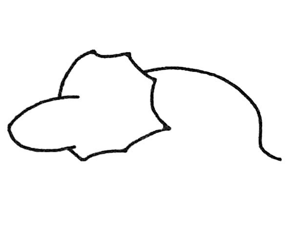 三角龙简笔画步骤图解 三角恐龙的简单画法